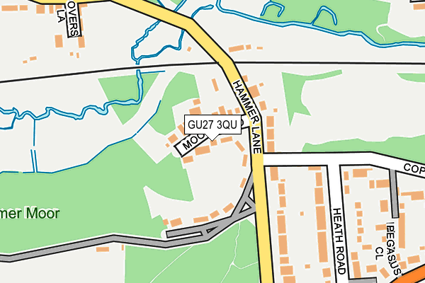 GU27 3QU map - OS OpenMap – Local (Ordnance Survey)