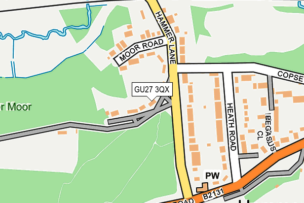 GU27 3QX map - OS OpenMap – Local (Ordnance Survey)
