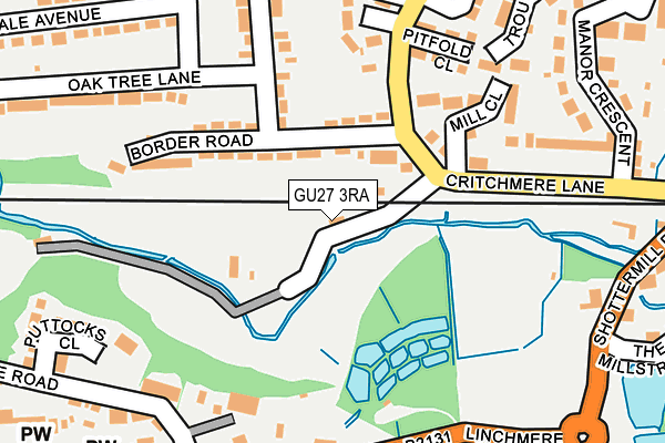 GU27 3RA map - OS OpenMap – Local (Ordnance Survey)