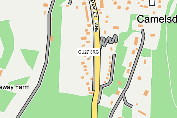 GU27 3RG map - OS OpenMap – Local (Ordnance Survey)