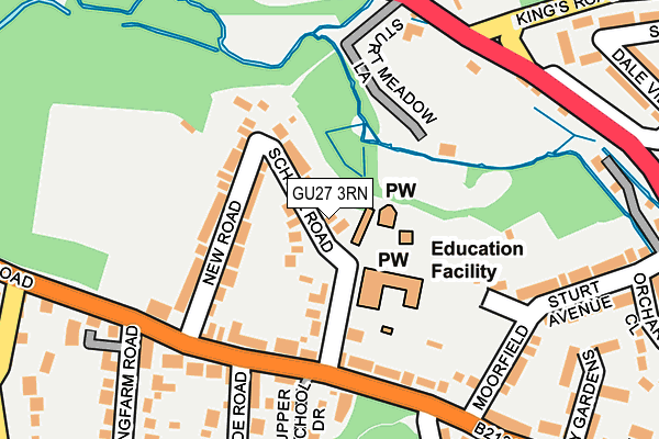 GU27 3RN map - OS OpenMap – Local (Ordnance Survey)