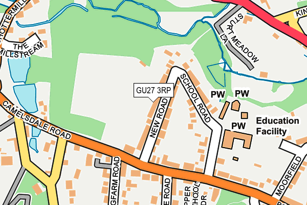 GU27 3RP map - OS OpenMap – Local (Ordnance Survey)