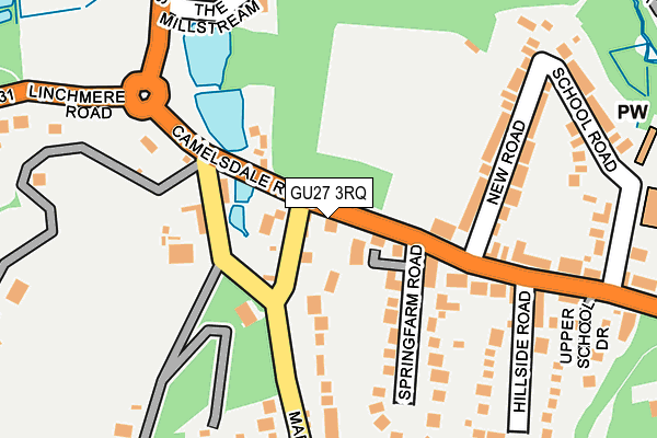 GU27 3RQ map - OS OpenMap – Local (Ordnance Survey)