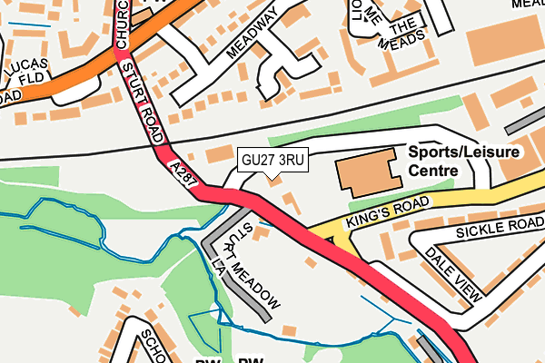 GU27 3RU map - OS OpenMap – Local (Ordnance Survey)