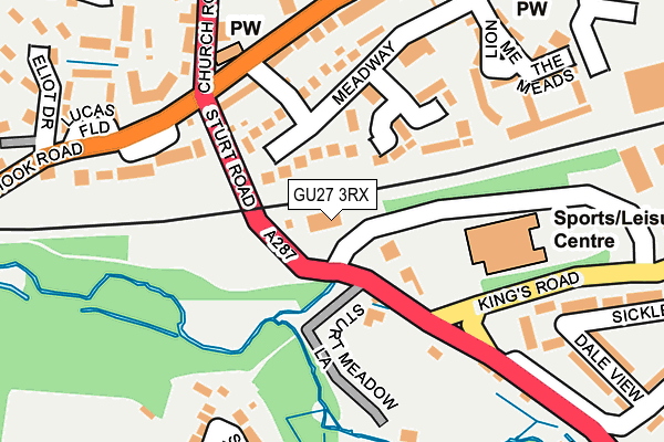 Map of R T PROPERTIES (HASLEMERE) LIMITED at local scale