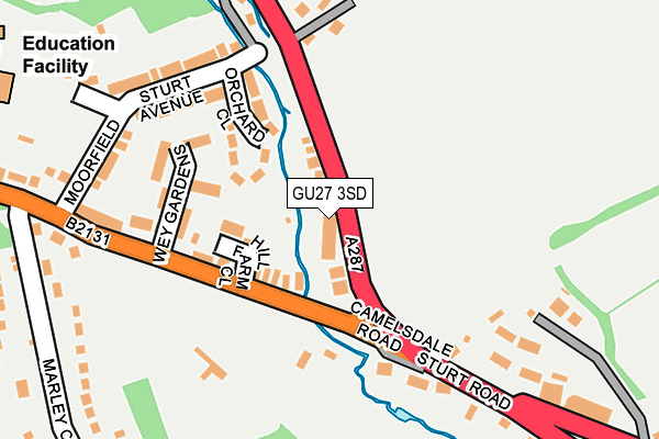 Map of HASLEMERE ACTIVE TRAVEL C.I.C. at local scale