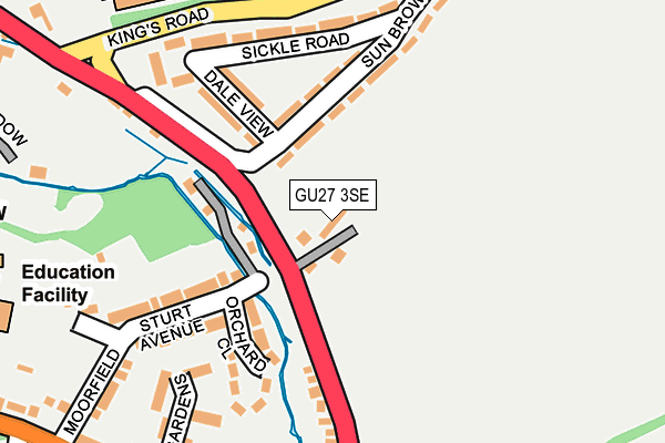 GU27 3SE map - OS OpenMap – Local (Ordnance Survey)