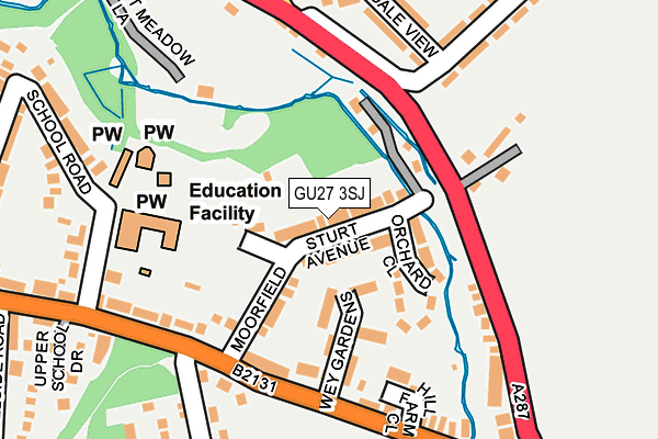 GU27 3SJ map - OS OpenMap – Local (Ordnance Survey)
