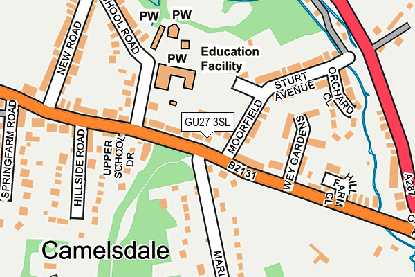 GU27 3SL map - OS OpenMap – Local (Ordnance Survey)