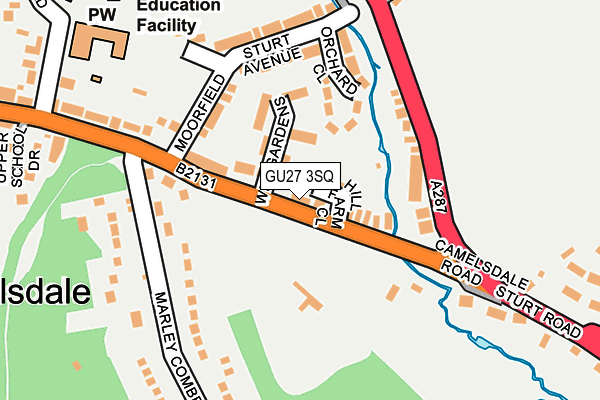 GU27 3SQ map - OS OpenMap – Local (Ordnance Survey)