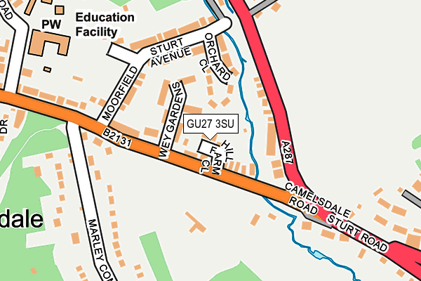 GU27 3SU map - OS OpenMap – Local (Ordnance Survey)