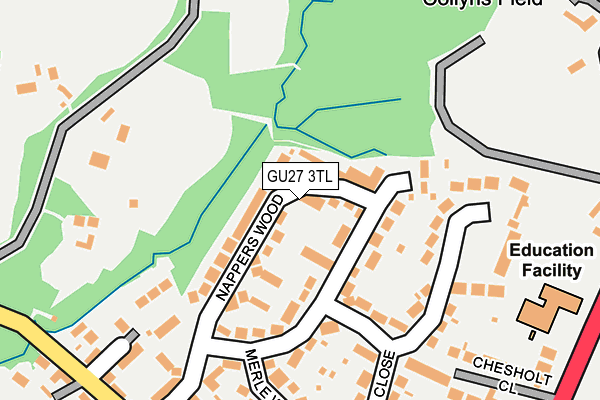 GU27 3TL map - OS OpenMap – Local (Ordnance Survey)