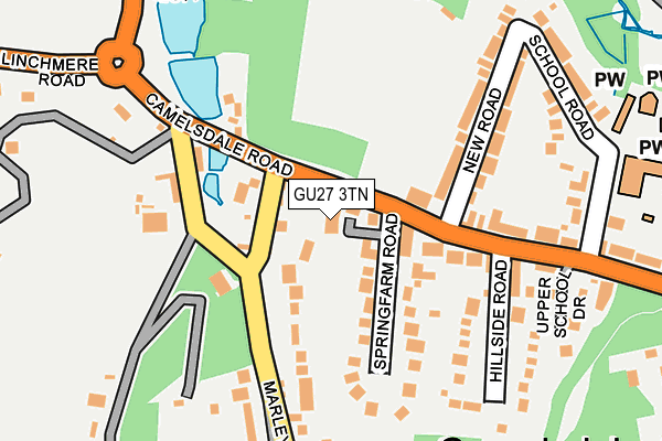 GU27 3TN map - OS OpenMap – Local (Ordnance Survey)
