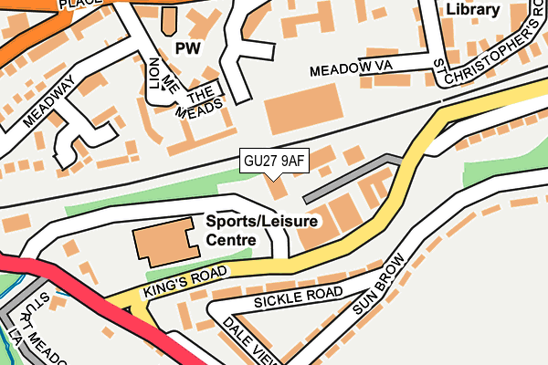 GU27 9AF map - OS OpenMap – Local (Ordnance Survey)