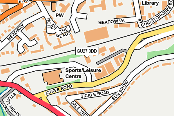 GU27 9DD map - OS OpenMap – Local (Ordnance Survey)