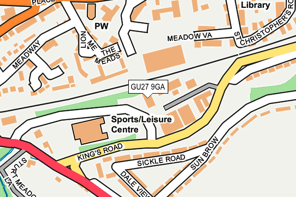 GU27 9GA map - OS OpenMap – Local (Ordnance Survey)