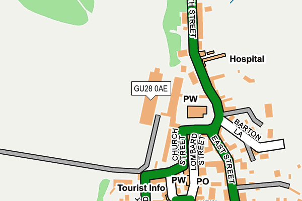 GU28 0AE map - OS OpenMap – Local (Ordnance Survey)