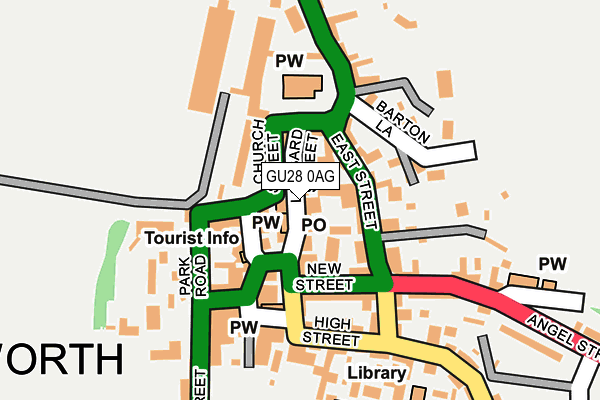 GU28 0AG map - OS OpenMap – Local (Ordnance Survey)