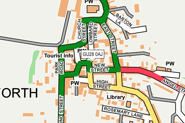 GU28 0AJ map - OS OpenMap – Local (Ordnance Survey)