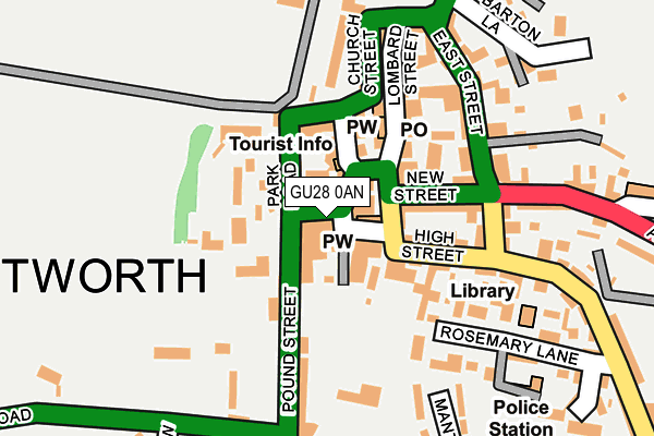 GU28 0AN map - OS OpenMap – Local (Ordnance Survey)