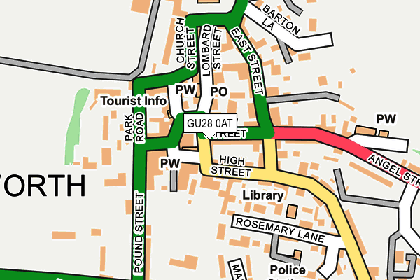 GU28 0AT map - OS OpenMap – Local (Ordnance Survey)