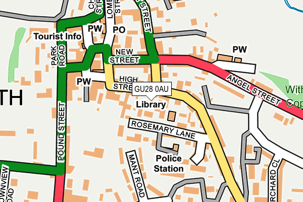GU28 0AU map - OS OpenMap – Local (Ordnance Survey)