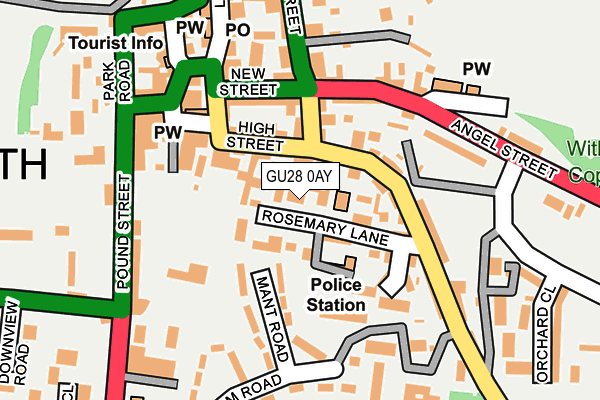 GU28 0AY map - OS OpenMap – Local (Ordnance Survey)