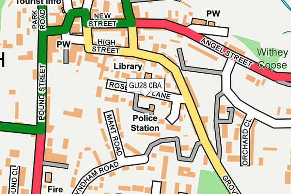 GU28 0BA map - OS OpenMap – Local (Ordnance Survey)