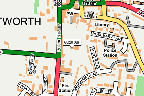 GU28 0BF map - OS OpenMap – Local (Ordnance Survey)