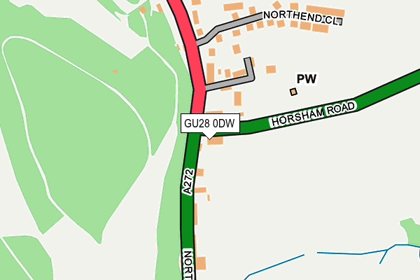 GU28 0DW map - OS OpenMap – Local (Ordnance Survey)