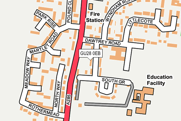 GU28 0EB map - OS OpenMap – Local (Ordnance Survey)