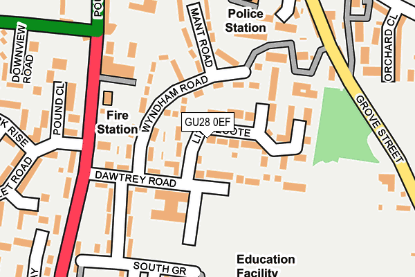 GU28 0EF map - OS OpenMap – Local (Ordnance Survey)