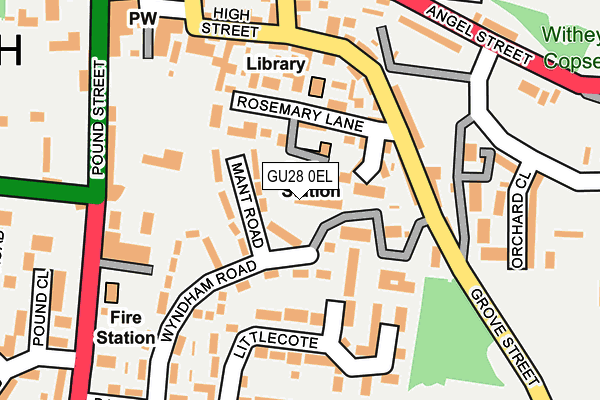 GU28 0EL map - OS OpenMap – Local (Ordnance Survey)