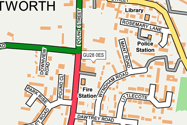 GU28 0ES map - OS OpenMap – Local (Ordnance Survey)