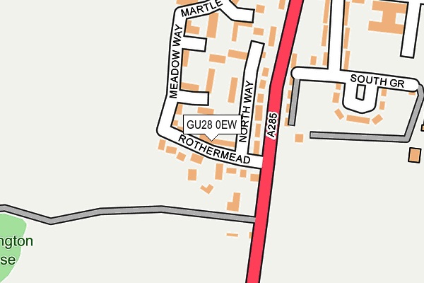 GU28 0EW map - OS OpenMap – Local (Ordnance Survey)