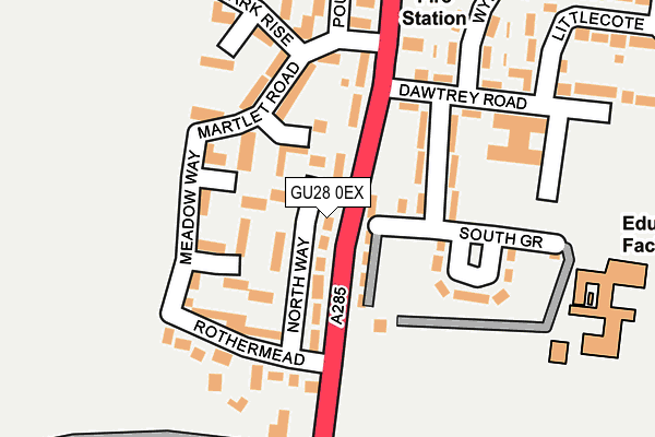 GU28 0EX map - OS OpenMap – Local (Ordnance Survey)