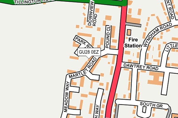 GU28 0EZ map - OS OpenMap – Local (Ordnance Survey)