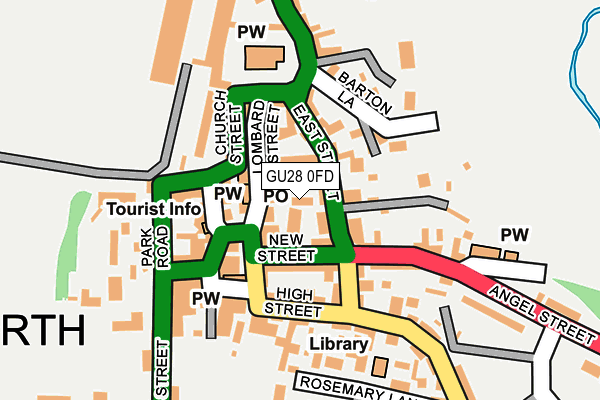 GU28 0FD map - OS OpenMap – Local (Ordnance Survey)