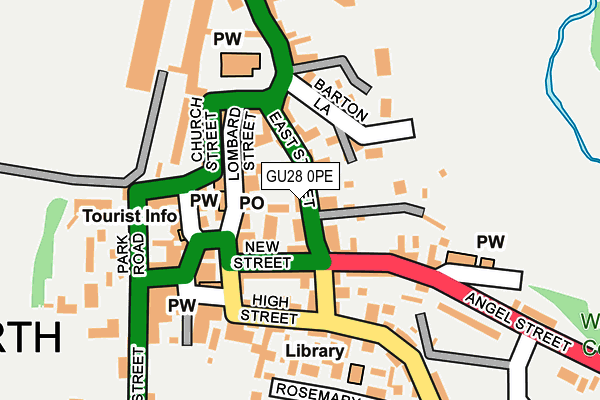 GU28 0PE map - OS OpenMap – Local (Ordnance Survey)