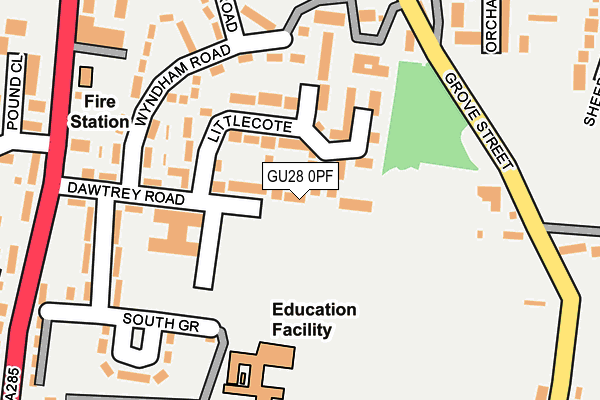 GU28 0PF map - OS OpenMap – Local (Ordnance Survey)