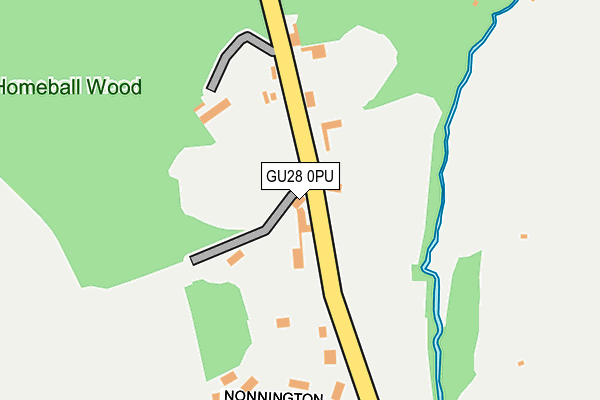 GU28 0PU map - OS OpenMap – Local (Ordnance Survey)