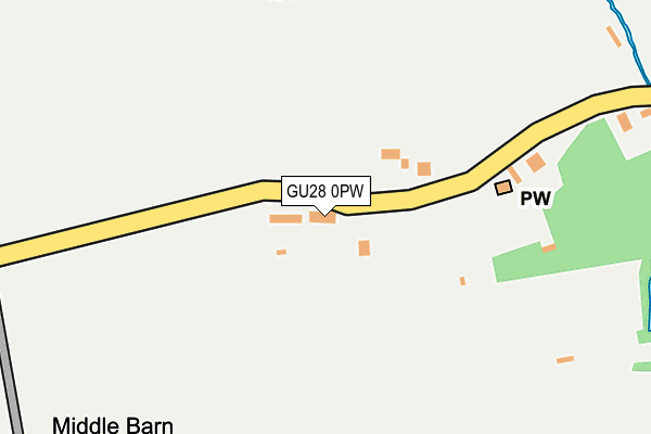 GU28 0PW map - OS OpenMap – Local (Ordnance Survey)