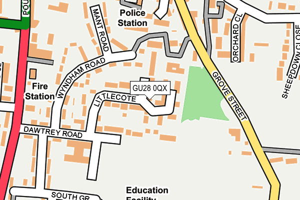 GU28 0QX map - OS OpenMap – Local (Ordnance Survey)