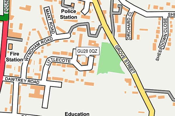 GU28 0QZ map - OS OpenMap – Local (Ordnance Survey)