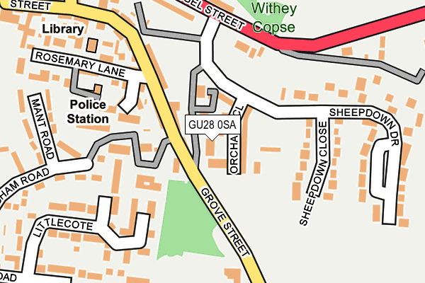 GU28 0SA map - OS OpenMap – Local (Ordnance Survey)