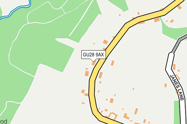 GU28 9AX map - OS OpenMap – Local (Ordnance Survey)