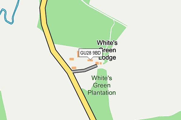 GU28 9BD map - OS OpenMap – Local (Ordnance Survey)