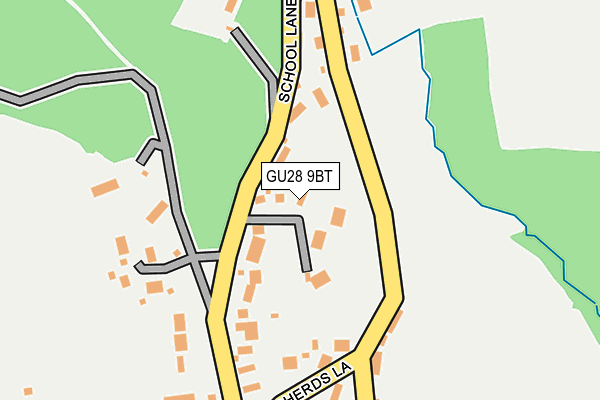 GU28 9BT map - OS OpenMap – Local (Ordnance Survey)