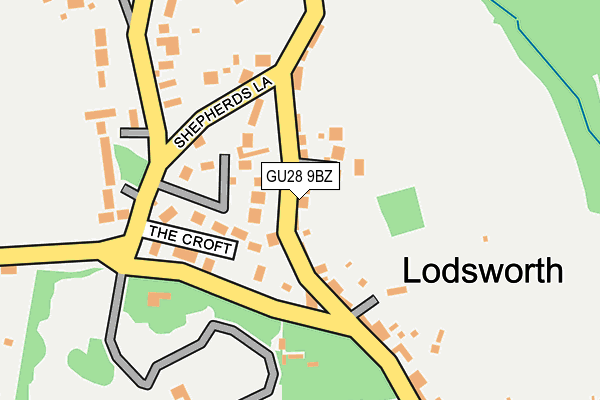 GU28 9BZ map - OS OpenMap – Local (Ordnance Survey)