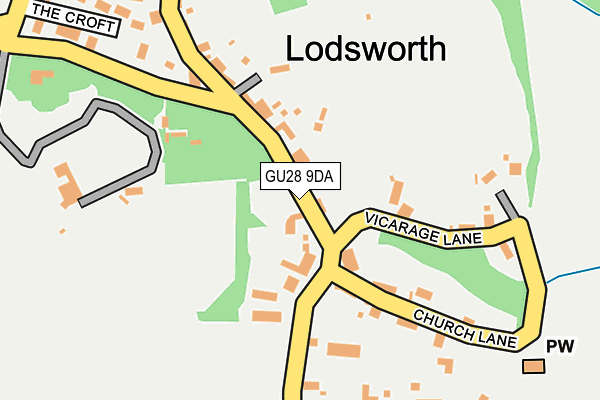 GU28 9DA map - OS OpenMap – Local (Ordnance Survey)